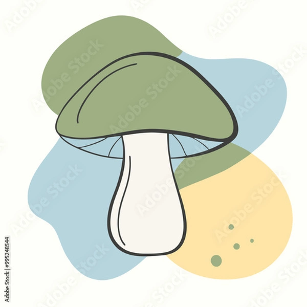 Fototapeta mushroom dot blue normal shape