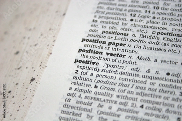 Fototapeta słownik-pozytywny