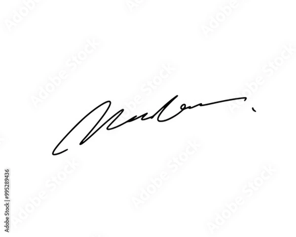 Fototapeta First letter M signature ideas for documents. Vector with transparent background or alpha channel.