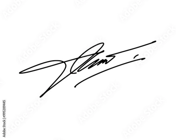 Fototapeta Abstract signature ideas for documents. Vector with transparent background.