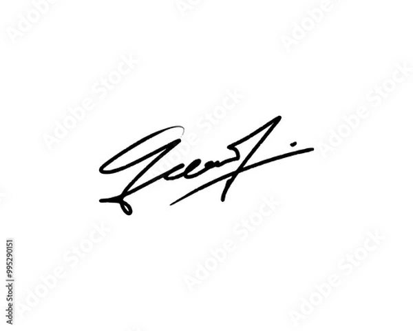 Fototapeta Abstract signature ideas starting with the first letter Q. Vector with transparent background or alpha channel.