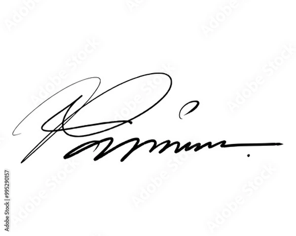 Fototapeta Abstract signature ideas for documents. Vector with transparent background.