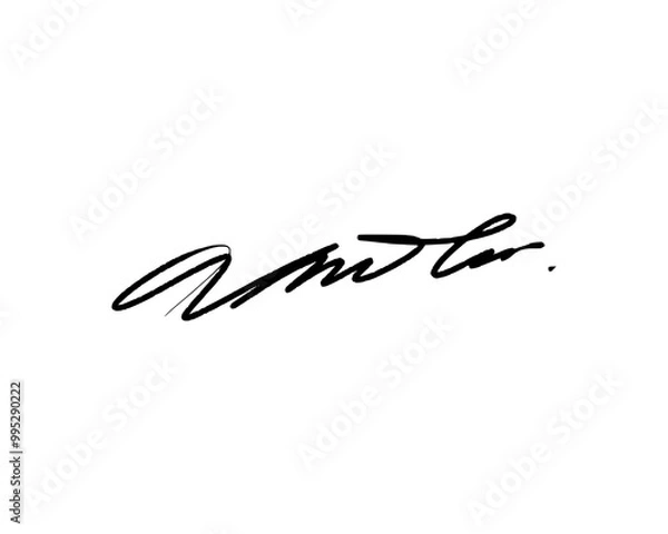 Fototapeta Abstract signature ideas for documents. Vector with transparent background.