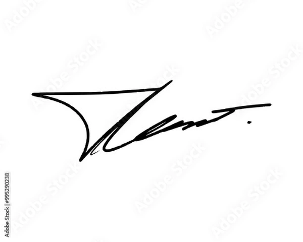 Fototapeta Abstract signature ideas for documents. Vector with transparent background.