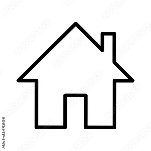 Obraz Home line icon. House outline sign. Editable stroke. Vector graphics
