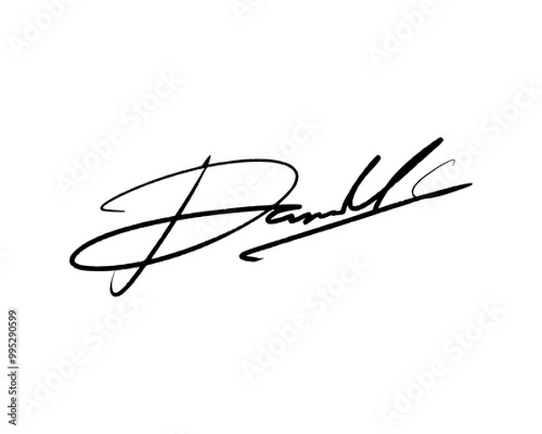 Fototapeta Abstract signature ideas for documents. Vector with transparent background