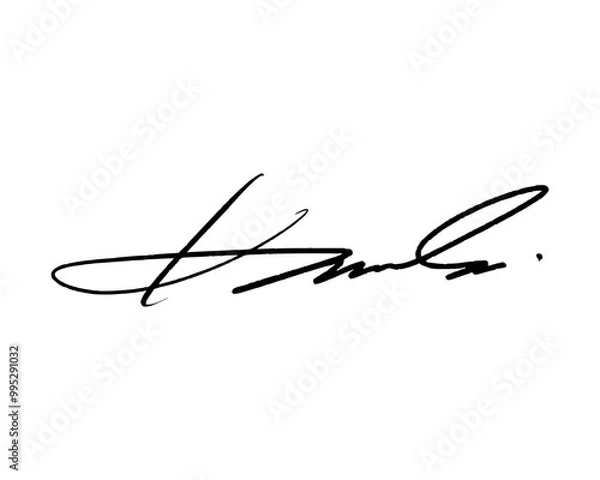 Fototapeta Abstract signature idea starting letter K for document. Vector with transparent background or alpha channel.