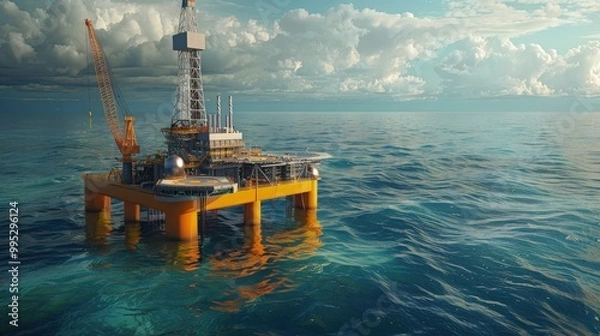 Fototapeta Explain the concept of directional drilling techniques used on oil rigs.