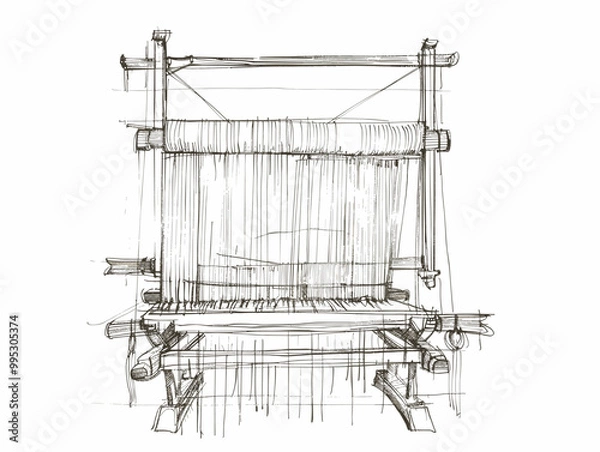 Fototapeta Traditional Weaving with a Modern Twist: The Convergence of Heritage and Innovation in Textile Creation