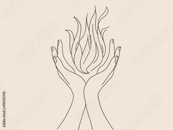 Fototapeta Nurturing the Flame Within: A Journey of Inner Fire and Passion