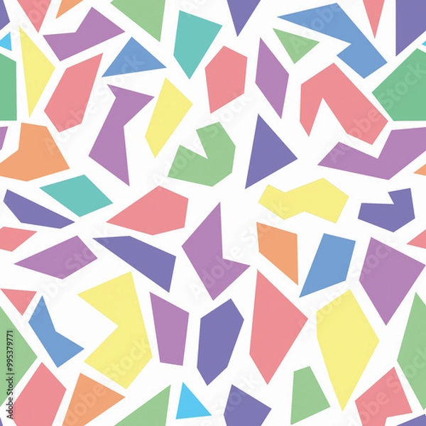 Fototapeta Colorful seamless geometric pattern background.