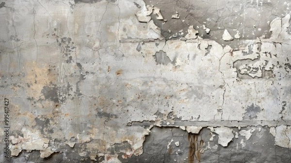 Fototapeta Weathered Stucco Background with Concrete Paint