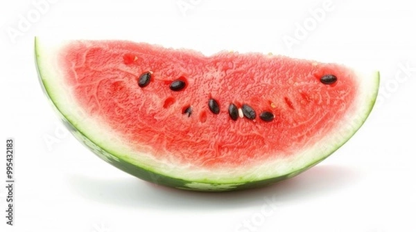 Fototapeta Watermelon slice on white background