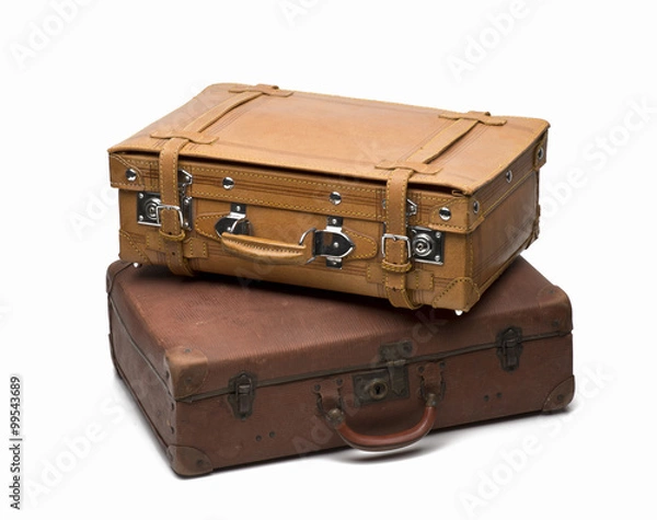 Obraz old suitcase isolated on white background