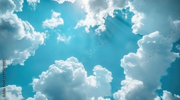 Fototapeta Stunning azure cloudy sky