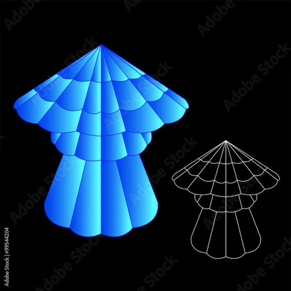 Obraz Beautiful perfume bottle and Packaging. Vector EPS10 illustration.