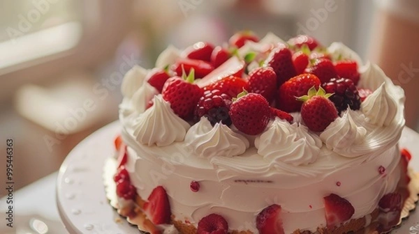 Fototapeta Enjoyable day with delicious cake