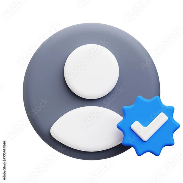 Obraz 3d verified profile account