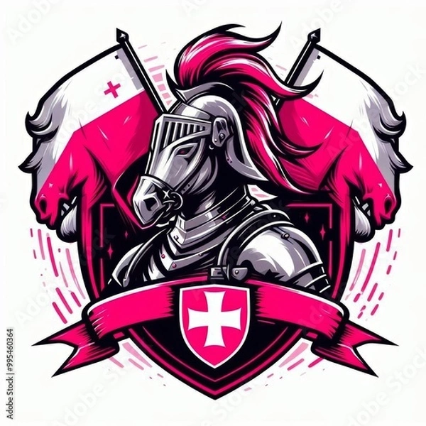 Obraz medieval knight with sword