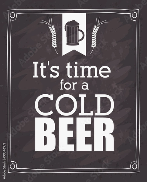 Fototapeta cold beer design 