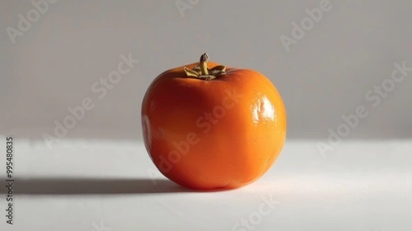 Obraz Ripe persimmon on a white surface