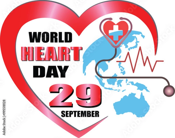 Obraz World Heart Day 29 September Vector Art