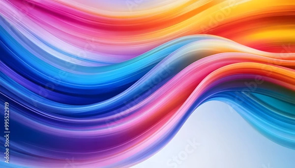 Fototapeta abstract multicolor wave background