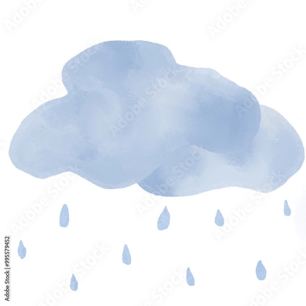Obraz cloud and rain drops