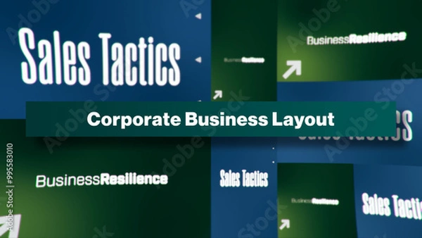 Fototapeta Corporate Business Layout | Multi-Resolutions and Color Control Panel