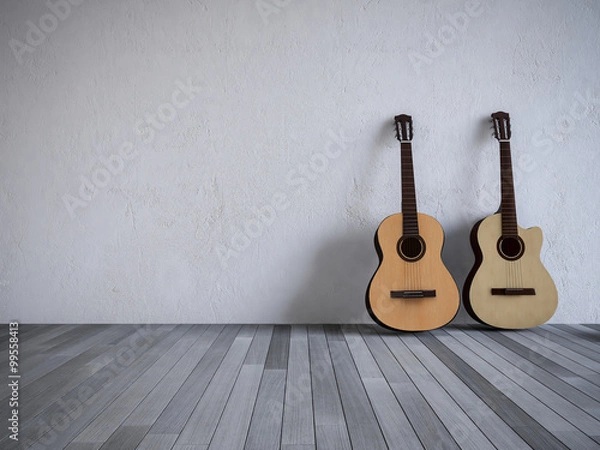 Obraz Gitara 3ds w pokoju