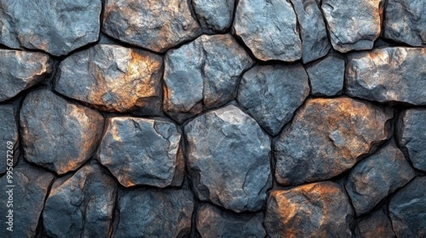 Fototapeta Textured Stone Wall Background Generative AI