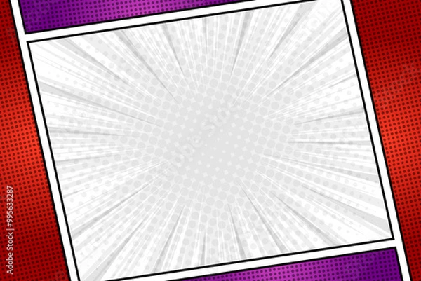 Obraz Blank page comic pop art frame background