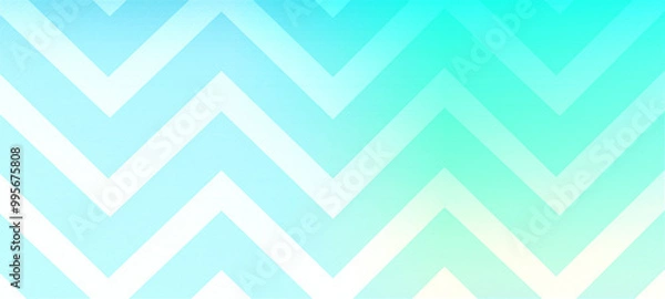 Fototapeta Blue zig zag wave pattern backgrouind.  panorama illustration, raster image, Modern horizontal design suitable for Online web Ads, Posters, Banners, social media, evetns and  design works