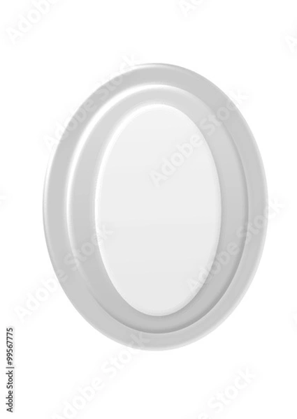 Fototapeta Oval grey volume button