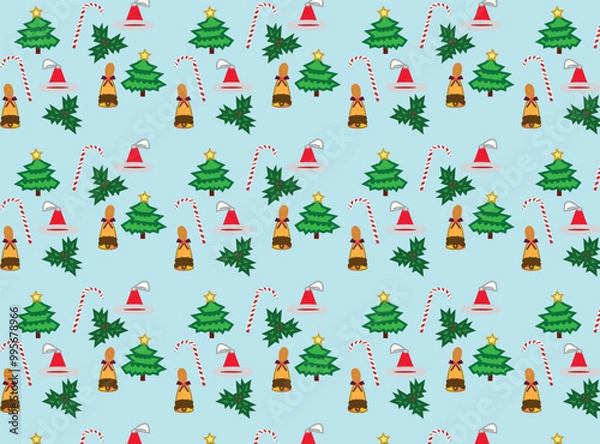 Fototapeta seamless pattern with christmas trees