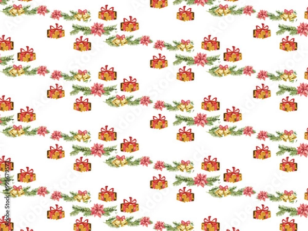 Fototapeta seamless pattern with flowers