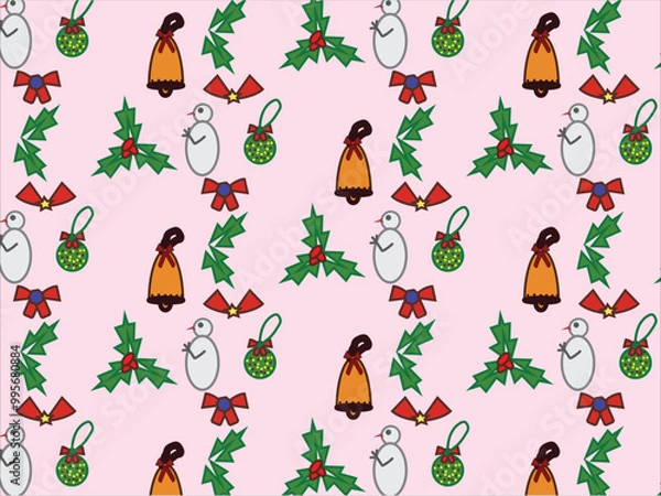 Fototapeta shameless Christmas pattern design  