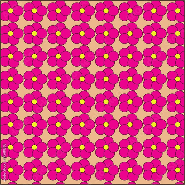 Fototapeta pink flower pattern design