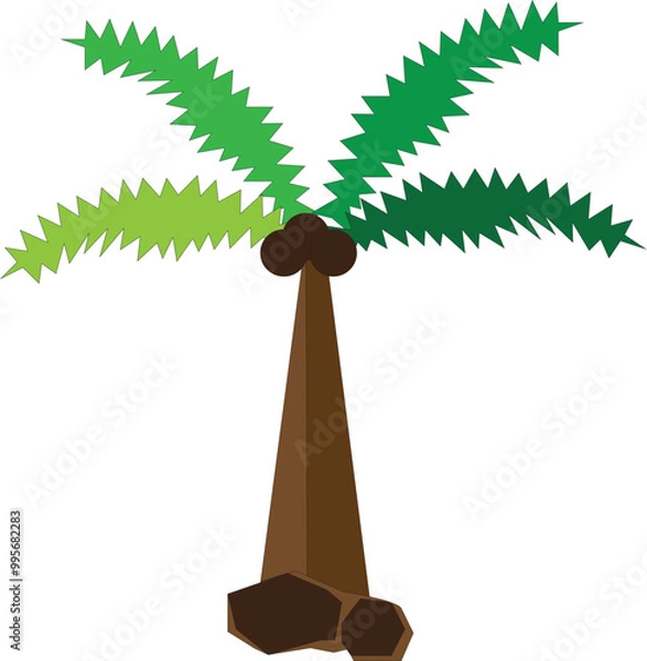 Fototapeta palm tree animated design