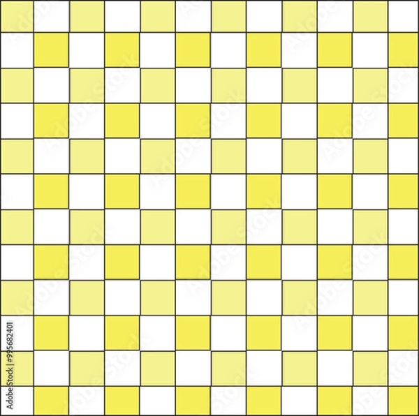 Fototapeta geometric pattern chess pattern yellow
