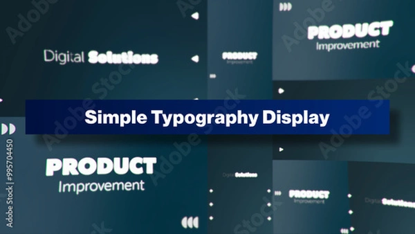 Obraz Simple Typography Display | Multi-Resolutions and Color Control Panel