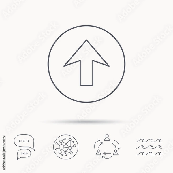 Fototapeta Upload icon. Top arrow sign.