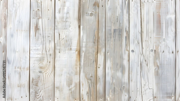 Fototapeta wooden white washed old wood wooden background. Generative AI.
