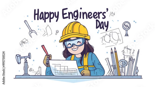 Fototapeta Happy Engineer's Day - Celebrating the Future Innovators design