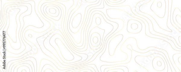 Fototapeta Luxury Abstract Topo Map Featuring Geometric Contour Patterns and Organic Terrain Curves in a Wide Landscape Design
