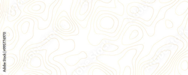 Fototapeta Modern Topography Art with Wavy Contour Lines and Organic Flowing Terrain Creating a Premium Geometric Illustration
