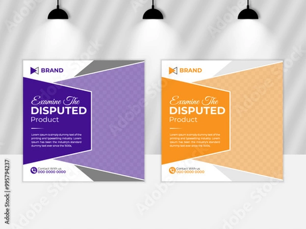 Fototapeta Social media post design, modern design template for business