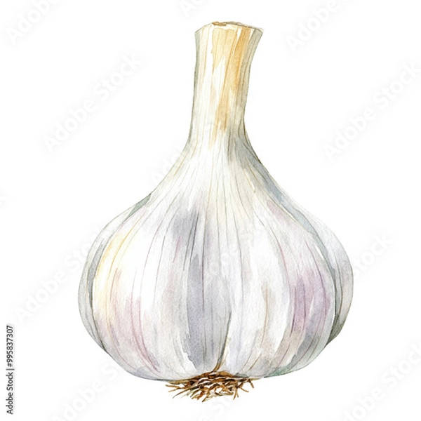 Obraz garlic isolated on white background