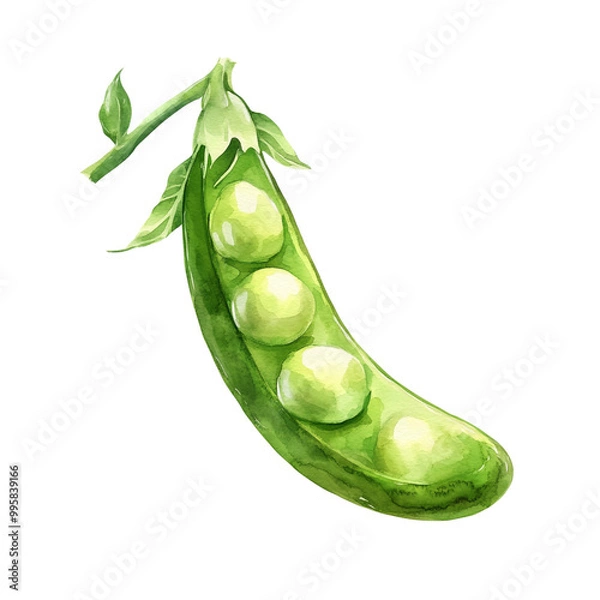 Obraz peas isolated on white