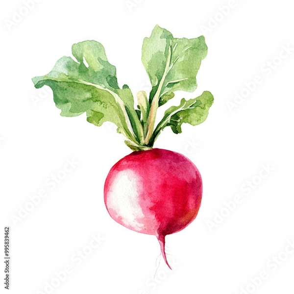 Obraz red radish isolated on white